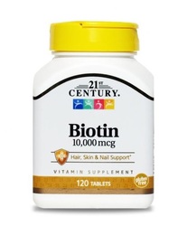 Вітаміни Біотин 21st Century Biotin 10мг 120 таблеток